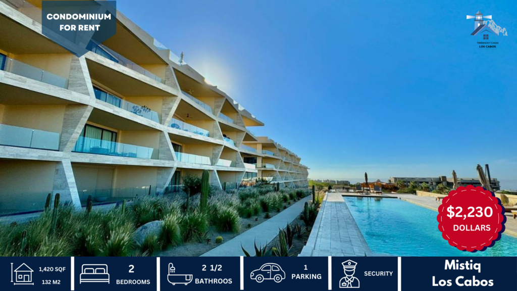 Apartment for rent in Mistiq, Los Cabos